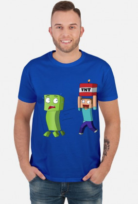 Minecraft Creeper i Steve