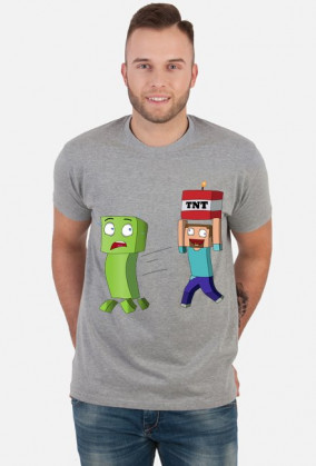 Minecraft Creeper i Steve