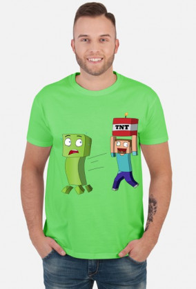 Minecraft Creeper i Steve