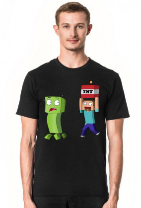 Minecraft Creeper i Steve