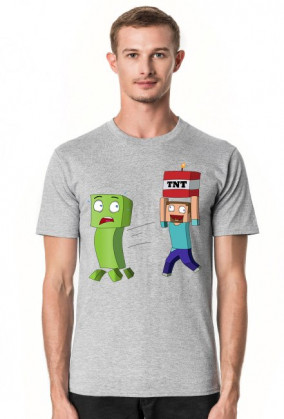 Minecraft Creeper i Steve