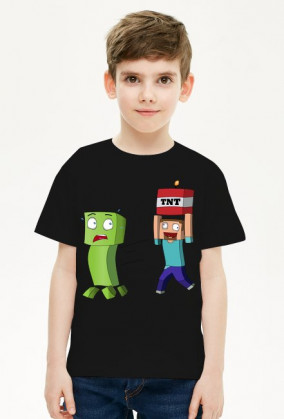 Minecraft Creeper i Steve