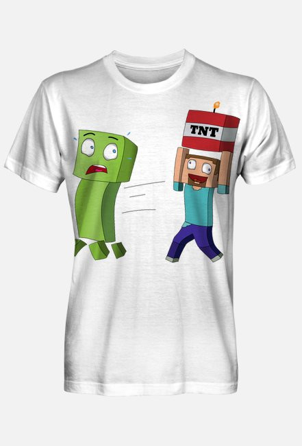 Minecraft Creeper i Steve