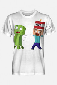 Minecraft Creeper i Steve