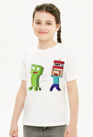 Minecraft Creeper i Steve