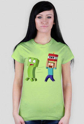 Minecraft Creeper i Steve