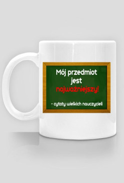 Kubek z napisem i grafiką