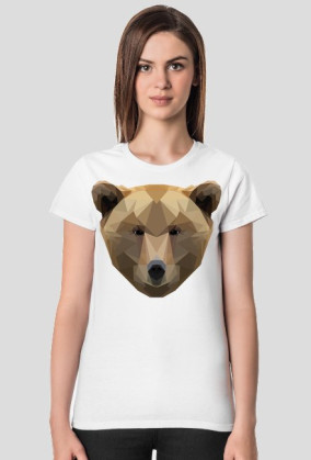 HRYBA -LOW POLY BEAR - KOSZULKA DAMSKA