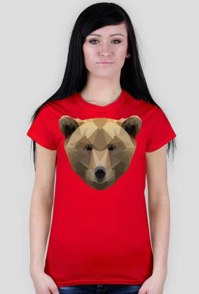 HRYBA -LOW POLY BEAR - KOSZULKA DAMSKA