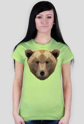 HRYBA -LOW POLY BEAR - KOSZULKA DAMSKA