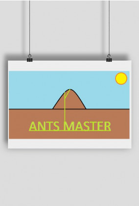 Plakat z logo ants master