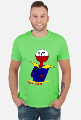 Polski Aleksander Siódmy -Aleks Senpai - koszulka męska