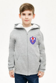 Bluza chłopięca z kapturem i zamkiem oraz herbem Klubu