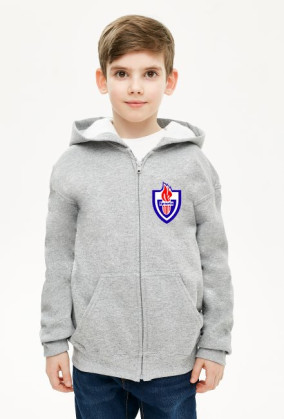 Bluza chłopięca z kapturem i zamkiem oraz herbem Klubu
