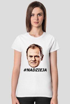 Koszulka #Nadzieja (biała - damska)