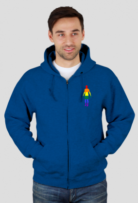 LGBT | CZŁOWIEK - męska bluza z kapturem