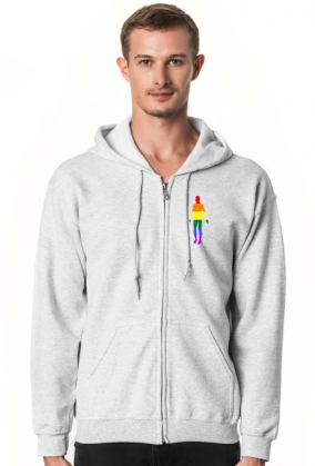 LGBT | CZŁOWIEK - męska bluza z kapturem