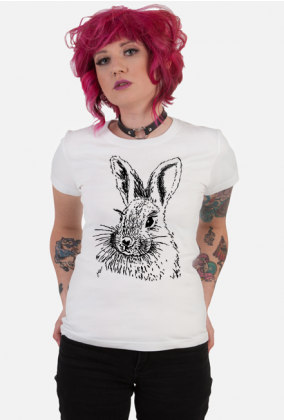 T-shirt damska z motywem królika