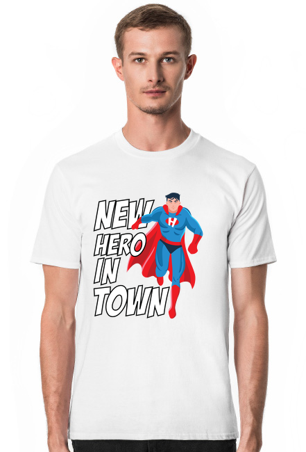 Koszulka "New Hero in Town" - superman