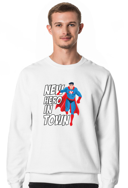 Bluza "New Hero in Town" - superman