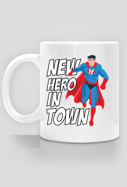 Kubek "New Hero in Town" - superman