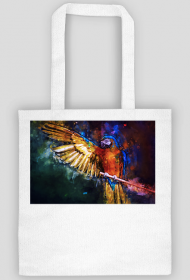 Torba na zakupy papuga watercolor