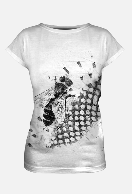 Koszulka damska fullprint pszczoła
