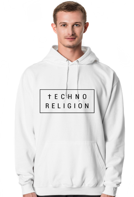 techno religion - bluza z kapturem