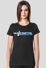 Koszulka Czarna Damska Music-Party