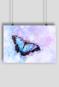 Plakat a1 watercolor, motyl