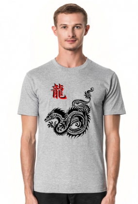 Asian Dragon Black męska koszulka