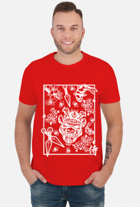 Koszulka japonia samurai kanji streetwear