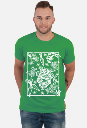 Koszulka japonia samurai kanji streetwear