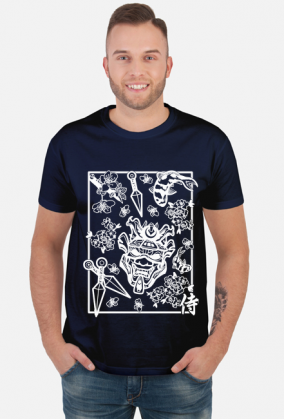 Koszulka japonia samurai kanji streetwear