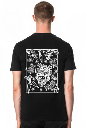 koszulka plecy japonia samurai kanji streetwear