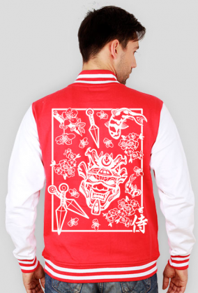bluza baseballówka japonia samurai kanji streetwear