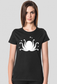 Koszulka damska ciemna - Ośmiornica