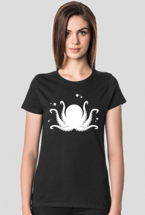 Koszulka damska ciemna - Ośmiornica