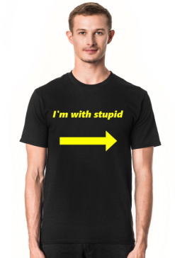 I'm with stupid ( żółty)