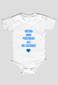 Body NIE CAŁUJ niebieski napis