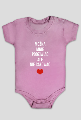 Body NIE CAŁUJ róż/czarne/niebieskie biały napis