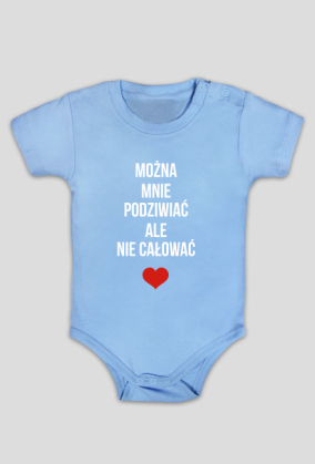 Body NIE CAŁUJ róż/czarne/niebieskie biały napis