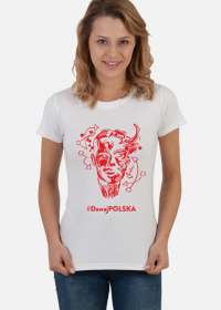 Koszulka #DawajPOLSKA damska biała