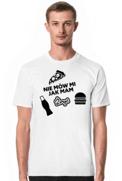 Koszulka męska jasna - Nie mów mi jak mam żryć