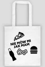 Torba na zakupy jasna - Nie mów mi jak mam żryć