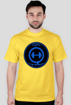 T-SHIRT " Gym is my colloseum" yellow