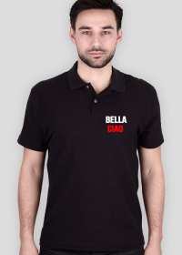 Czarna koszulka polo Bella Ciao