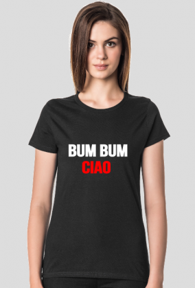 Czarna koszulka damska Bum Bum Ciao