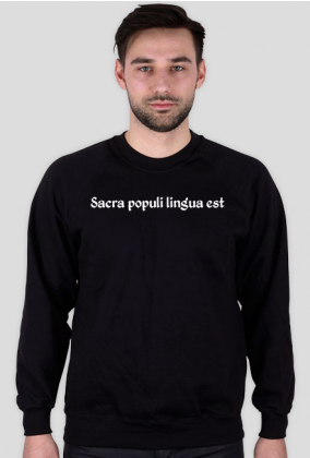 Sweatshirt Man Sacra populi lingua est Black