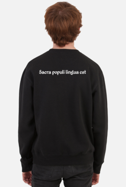 Sweatshirt Man Sacra populi lingua est Black
